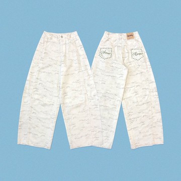 DADDY(SWC) | Federick Military Pants 奶油白迷彩褲，俏皮可愛。