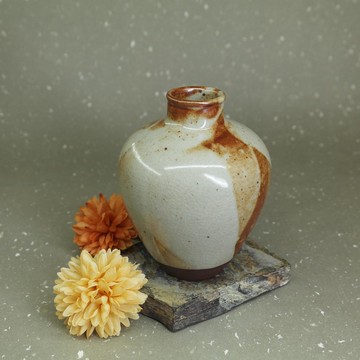 蘇打釉 甕型小口瓶 花器 酒壺