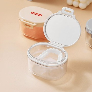 便攜式多功能牙套清潔收納盒(附清洗刷/咬膠/摘取器)-多色可選 灰