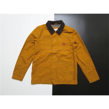 美式戶外街頭潮牌復古阿美咔嘰工裝翻領四兜michigan素款帆布夾克