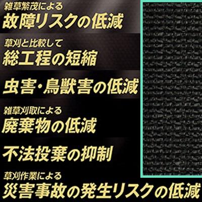 防草シート 50cm 2本 耐候年数約10年 日本マタイ 強力 防草クロスシート PRO 0.5m X 100m （HC10654） 黒 ブラック 農業資材 太陽光発電 メガソーラー