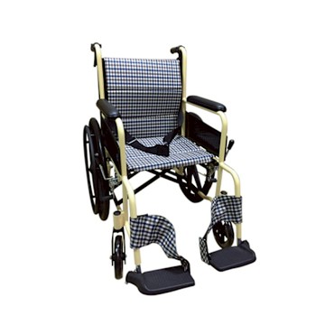 【輪椅】鋁製17吋座寬 固定手腳雙層背墊輪椅B款 鋁製輪椅．雙層背墊．固定手腳款．扶手PU．可摺收．安全帶．骨科腳．加厚坐墊．長照補助．台灣公司貨