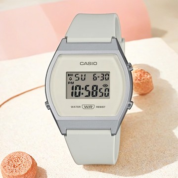 CASIO 卡西歐 運動休閒電子錶 女錶 學生錶-白色 LW-204-7A
