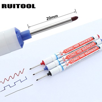 多用途長頭記號筆木工裝修衛浴園藝大頭筆適用標記深孔記號墨水筆