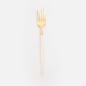 Dalper MYA不鏽鋼點心叉18cm 象牙白金