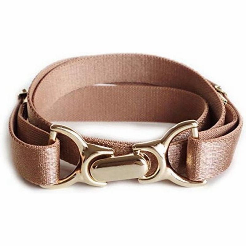 ビットベルト ゴム ベルト レディース 15mm幅 サテン ウェーブ 細め ビットバックル スモール モカ 通販 Lineポイント最大0 5 Get Lineショッピング