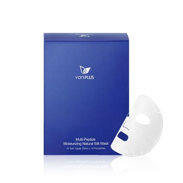 新娘安瓶面膜｜薇霓進階三效安瓶絲膜(10入/盒) vaniPLUS Multi-Peptide Moisturizing Natural Silk Mask 25ml×10 Packettes