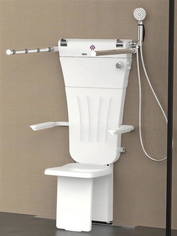 多功能恒溫坐式淋浴器淋浴椅屏老人防滑折疊上翻扶手適老化座椅凳