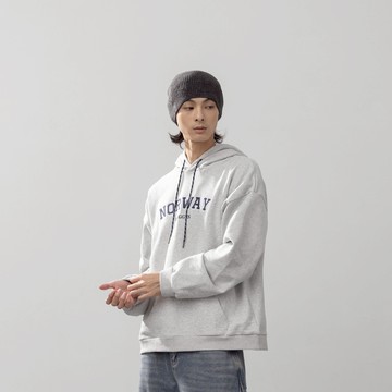 QUEENSHOP_F 男裝 長袖 NORWAY連帽上衣(花灰) 現+預 【01099454】