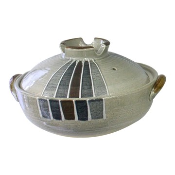 美濃燒 一珍十草6號砂鍋 日本製造 陶瓷材質 容量800ml 身高6.5cm  21cm  1個