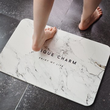 SwanLace 大理石紋硅藻土硅藻泥浴室衛生間吸水速干地墊腳墊