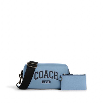 精選★COACH蔲馳 Axel21 Logo印花拉鍊開合 男士小號子母包單肩斜挎包 (預購)CR184【母親節禮物★菲尼斯 國際精品3折起 春夏新品 換季下殺】