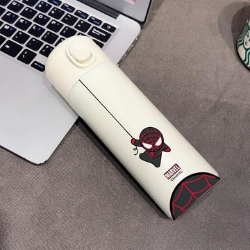LEBETE小蜘蛛俠保溫杯 高顏值 豌豆水杯 簡約便攜  漫威蜘蛛人聯名 不鏽鋼保溫杯 雙飲口水壺 水瓶保溫瓶