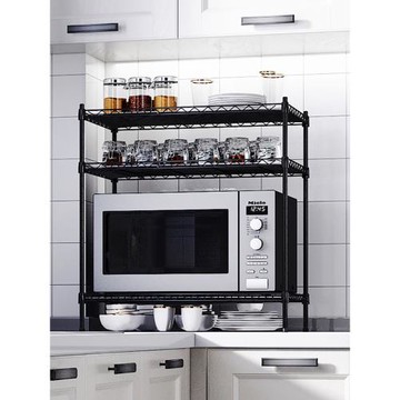 微波爐組合置物架廚房神器臺面收納儲物架雜物碗盤碟盆調料架3層