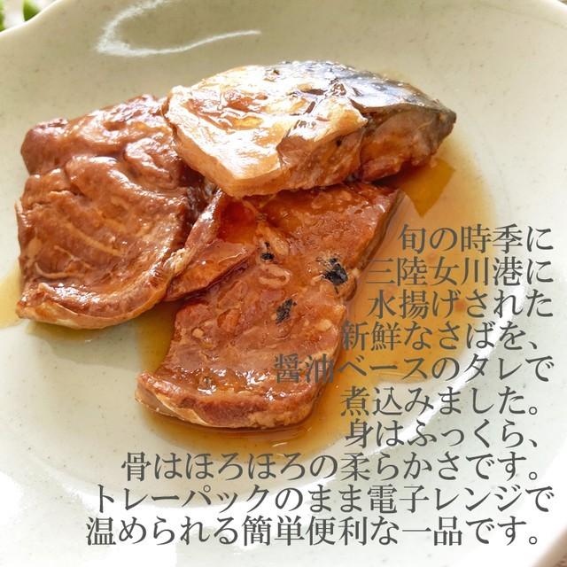 魚 国産 さばの煮付 120g×3袋 鮮冷 保存料・化学調味料不使用 メール便