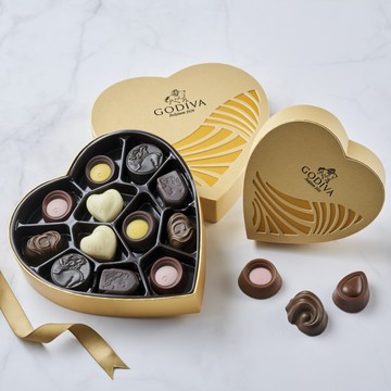 [快速出貨]【GODIVA】金裝心形巧克力禮盒12顆裝 情人節禮物💝七夕快樂🌹