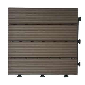 特力屋 經典防水拼接地板 直紋棕 30x30cm 9入