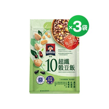 桂格免浸泡10超纖穀豆飯1KGX3袋
