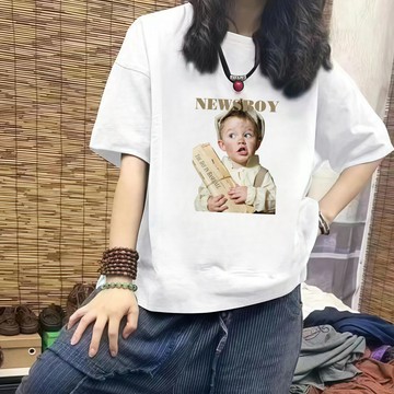 100%純棉  美式高街 夏季新款 寬鬆oversize 微胖遮肉顯瘦 短袖T恤女  純色內搭 短T