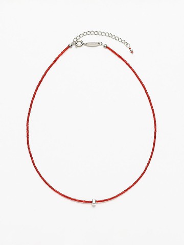 Donut Shine Necklace [Red & White]