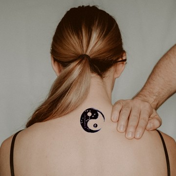 👑大邱紋身👑微刺青 八卦圖【T08Z】紋身貼 紋身貼紙 小清新 刺青貼 假刺青輕紋身 防水 紋身 刺青貼紙T-026