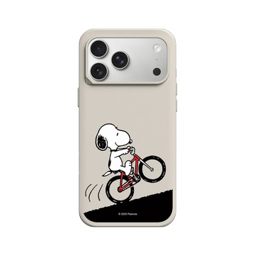 iPhone 17 Pro Max SolidX 貝殼灰 - 史努比 Snoopy - 騎腳踏車