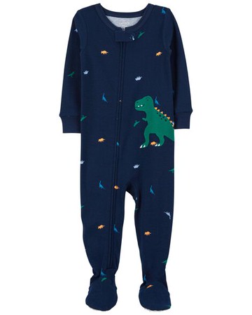 Toddler 1-Piece Dinosaur 100% Snug Fit Cotton Footie PJs