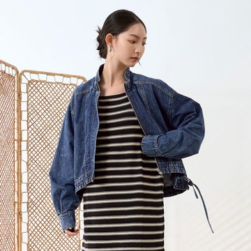 【ERSS】女裝 外套 防風外套 短版外套 抽繩 零負擔 短版 防風 抽繩外套 漂淺藍【K10170】