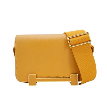 Hermes Geta Nata 山羊皮金扣木屐斜背包(B刻/焦糖色)