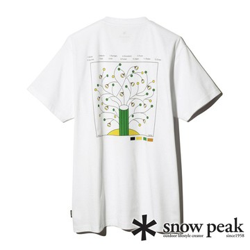 出清特價【日本 snow peak】 燈籠花果樹圓領短袖T恤『WH白』TS-U002 戶外.露營.登山
