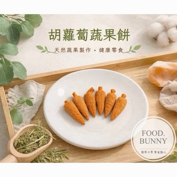 ｜Food bunny｜邦尼食 日常零食系列🥕🐇胡蘿蔔蔬果餅 磨牙草餅 兔子 天竺鼠 龍貓 倉鼠 寵物零食 兔子點心