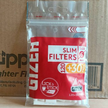 【現貨】正品 德國 GIZEH 捲煙濾嘴  帶黏膠  6MM超值包 一包150粒