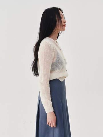 kid mohair agoya cardigan