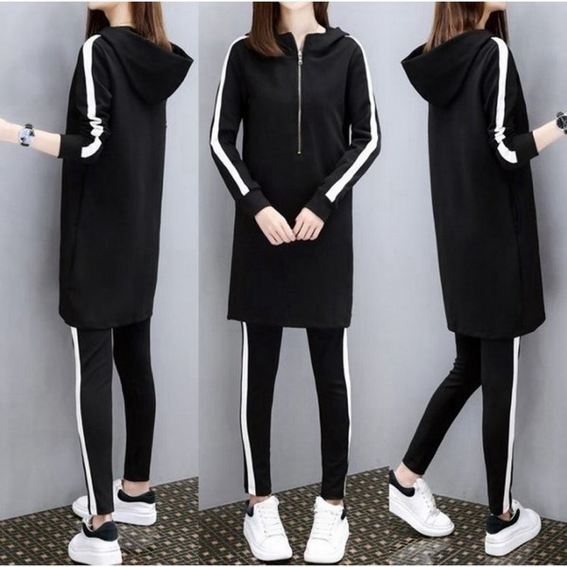 おしゃれ ジャージ レディース 上下セット L M サイズ 韓国 スウェット セットアップ ロング パーカー パンツ スリム スポーツ ルーム ウェア スエット 部屋着 通販 Lineポイント最大0 5 Get Lineショッピング