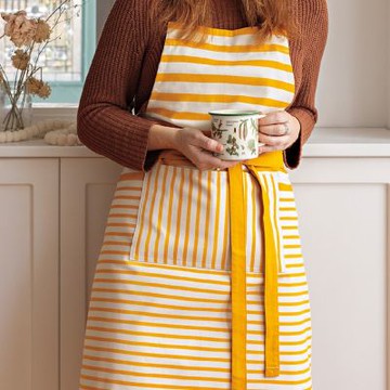 《NOW》平口單袋圍裙-芥黃風格-- 廚房圍裙 料理圍裙 烘焙圍裙