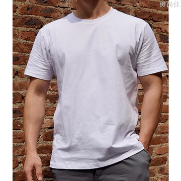 200g純棉T恤男士夏季正肩短袖基礎衫純色運動休閒透氣寬松百搭