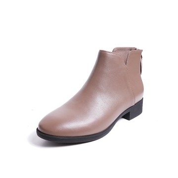 KOKKO簡約柔軟羊皮短靴駝灰色