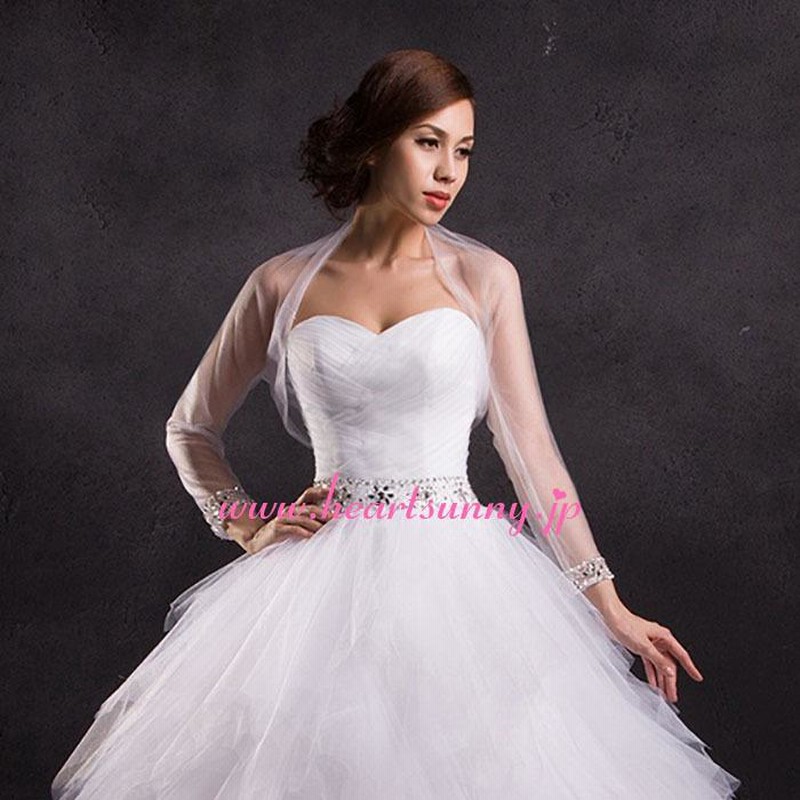 レースケープ 白 ホワイト 結婚式 パーティー ドレス 二の腕カバー  