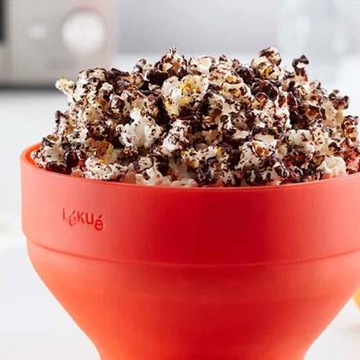 爆米花料理盒 橘12.5cm 食品收納盒收納碗