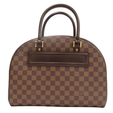 【二手名牌BRAND OFF】LOUIS VUITTON LV 路易威登【激安價】棕色 棋盤格 PVC塗層帆布 Nolita 手提包 N41455