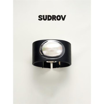 SUDROV素覺手鐲小眾設計925銀輕奢精致高級感真皮貝殼個性手飾