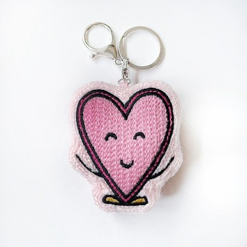 愛心頭Hearty刺繡充棉吊飾-愛自己selflove