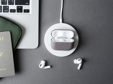 AirPods Pro 皮革耳機保護套 – 礫石灰-客製化刻字禮物