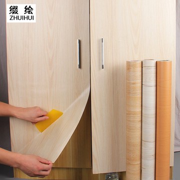 防水仿木紋貼紙自粘墻紙波音軟片衣柜子桌面木門貼舊家具翻新壁紙 台灣樂天市場 Line購物
