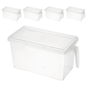 comet 手把收納盒 附蓋子  31.5 x 15.5 x 16cm  透明  5個