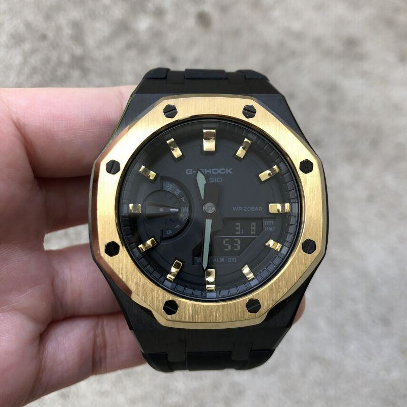 CASIO G-SHOCK MOD ゴールド 腕時計 カスタム カシオーク 楽天市場】G-SHOCK GA2100 ゴールドフルメタル カスタム