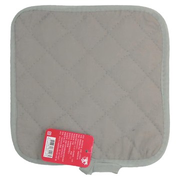 粉彩小兔 格紋隔熱墊 20x20cm 鍋碗盤通用  灰色  6個