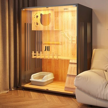 貓舍 貓櫃 貓別墅 貓窩 貓屋 家用貓別墅 豪華貓屋 室內貓窩 超大自由空間貓屋 貓咪房子 實木貓籠子