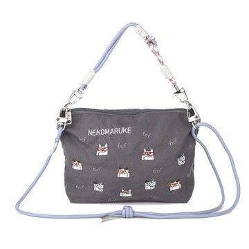 Kusuguru Japan 三用法傘繩包 肩繩手柄可拆提包手拿包 外出包-灰