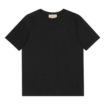 Gucci Cotton Jersey T-shirt With Double G 'Black'